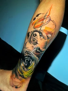 tatuajes cover up en la pierna