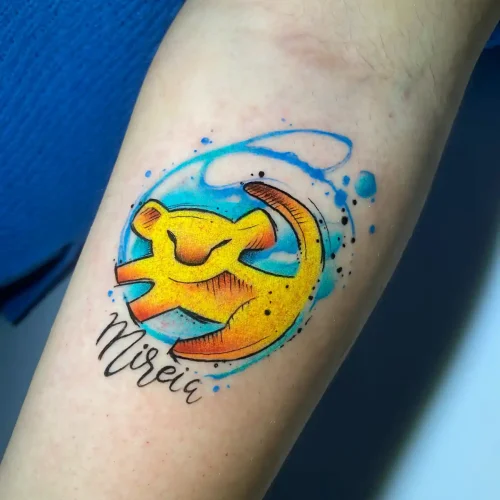 Simba estilo acuarela