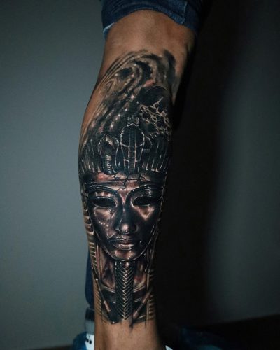 tattoo cover up pierna egipcio