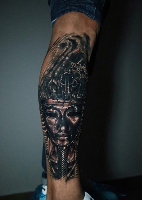 tattoo cover up pierna egipcio