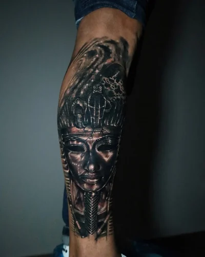 tattoo cover up pierna egipcio