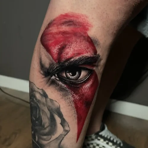 Tattoo ojo de Kratos de realismo David