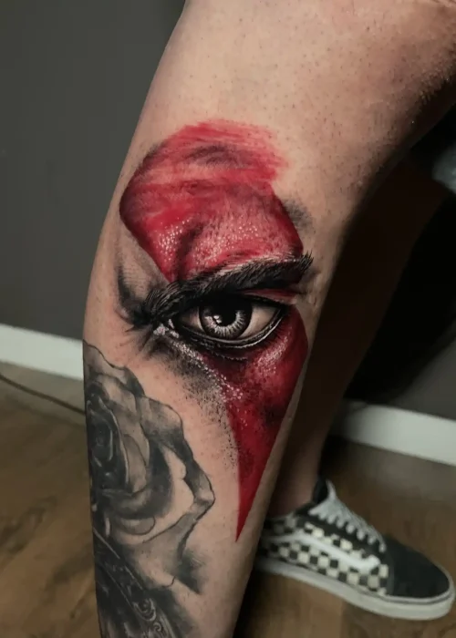 Tattoo ojo de Kratos de realismo David