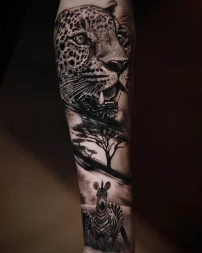 cover up tattoo jaguar