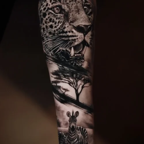 cover up tattoo jaguar