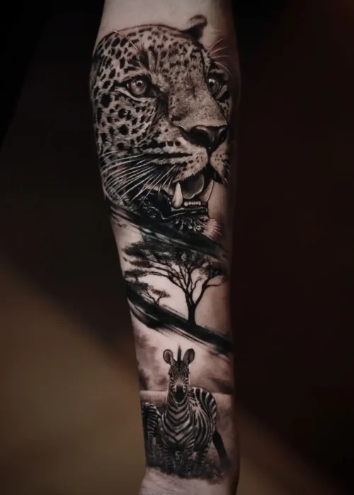 cover up tattoo jaguar
