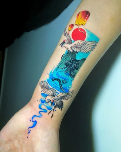 tatuajes de cover up en el antebrazo