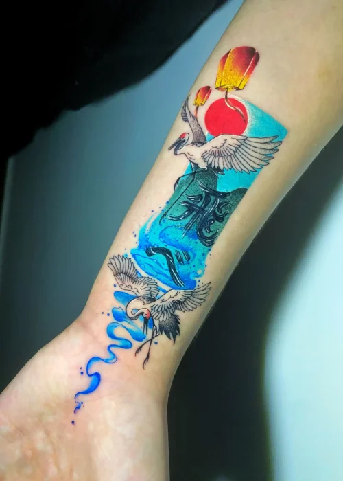 tatuajes de cover up en el antebrazo